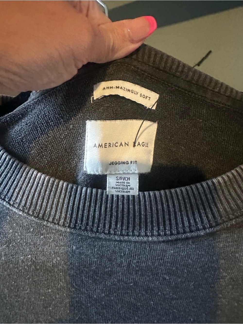 American eagle Washed Gray Peplum Short-Sleeve Dress - Women - Picture 2 of 2